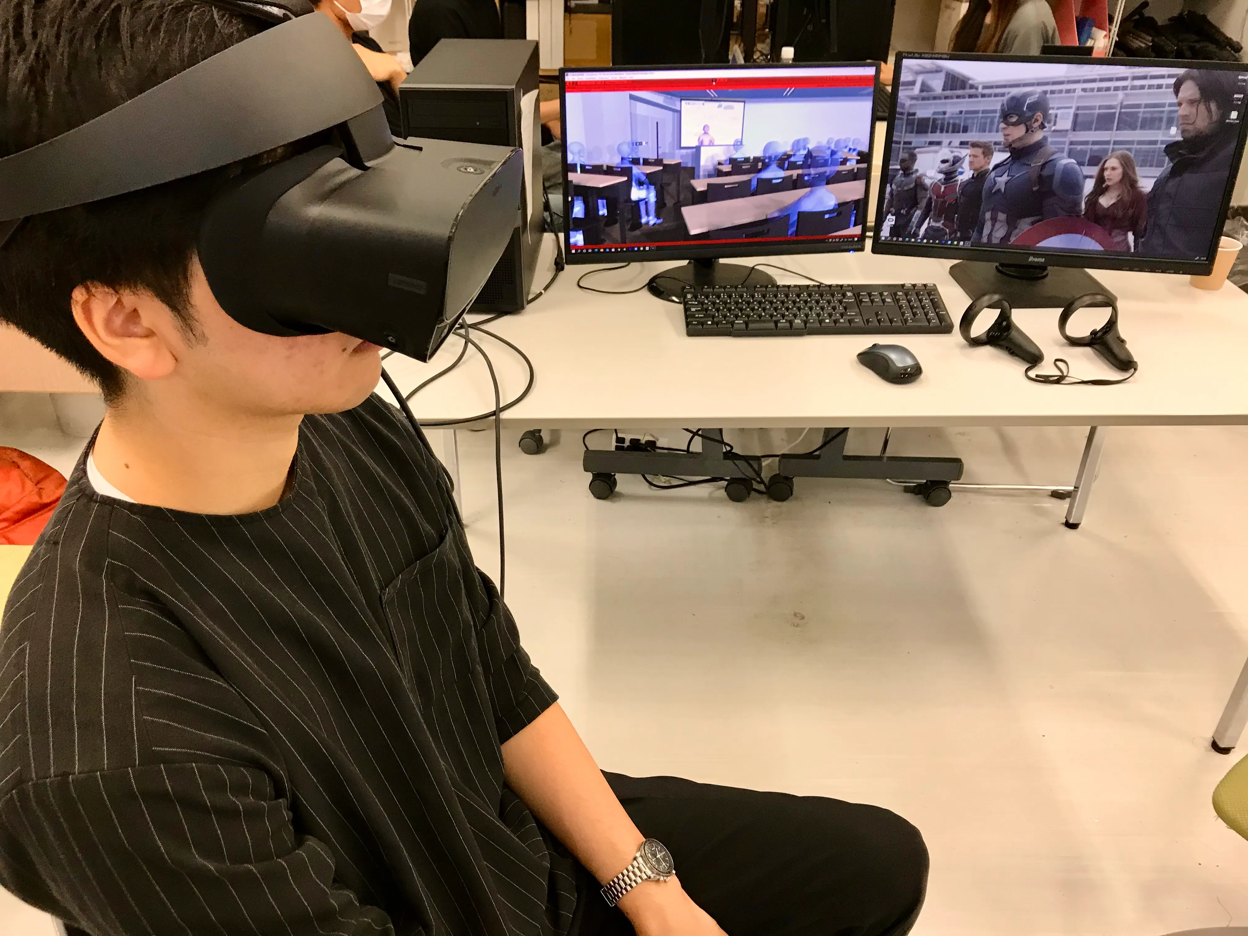 大学ゼミVR研究風景